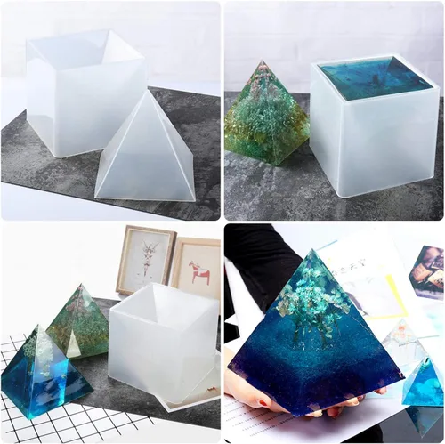 Miniatura 7 de LET'S RESIN Moldes piramidales para resina, moldes grandes de pirámide de silicona, moldes de resina de silicona para regalos conmemorativos