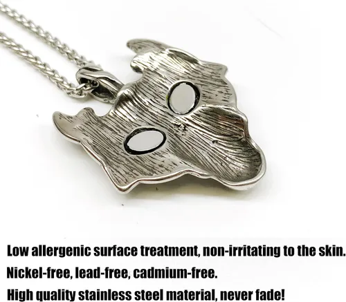 Miniatura 4 de Collar de talismán de lobo vikingo Fenrir cadena de acero inoxidable para hombre, joyería vintage para hombre, colgante de amuleto vikingo pagano