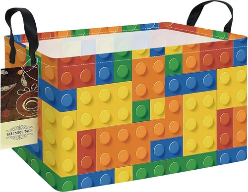 Miniatura 27 de Cesta de almacenamiento rectangular, lindo organizador de tela para juguetes de mascotas/niños, libros o ropa. Perfecta para habitaciones de niños