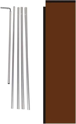 Miniatura 17 de Letrero de bandera rectangular de plumas para exteriores, color negro sólido, con kit de poste y punta de tierra