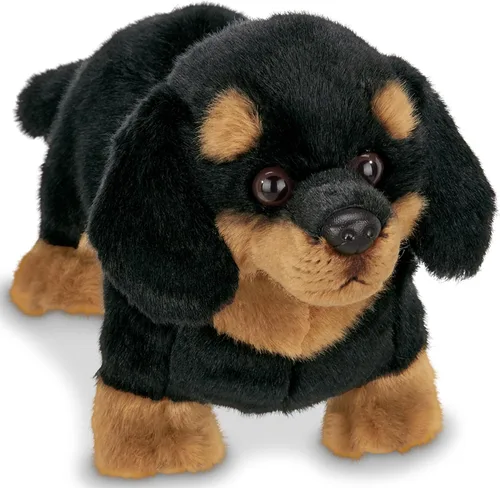 Bearington Harley Dachshund - Animal de peluche realista de 13 pulgadas para perro, peluche suave para cachorros, lindo y abrazable cachorro para
