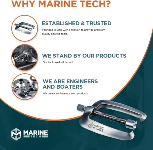 Miniatura 2 de Marine Tech Tools - Extractor de soporte de dirección, soporte Seastar/Uflex, se adapta a todos los Seastar, soportes de soporte Uflex, extractor