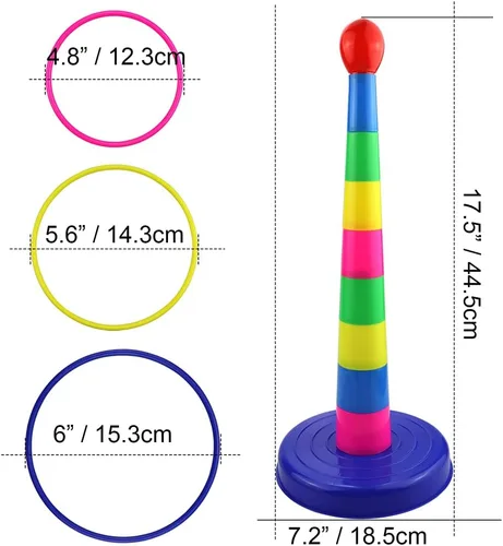 Miniatura 3 de TCOTBE Juego de juegos, para niños, fiesta de cumpleaños, suministros de juegos para interiores y exteriores, juegos de lanzamiento de plástico