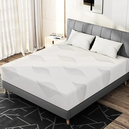 Miniatura 8 de KOW Colchón individual de espuma viscoelástica de 6 pulgadas en una caja con funda extraíble lavable, firmeza media para dormir fresco, alivio