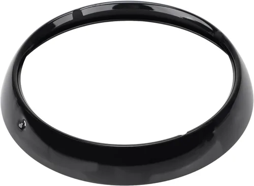 7 pulgadas de metal negro faro cabeza bisel faro adorno adorno anillo cubierta para Harley Touring Road King Electra Street Glide FLHT FLHR