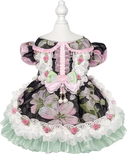 Miniatura 32 de Moda Vestido de Princesa de Chifón para Perro Dulce Cachorro para Perro EXTRAL Pequeño y Perro Pequeño Rosa M