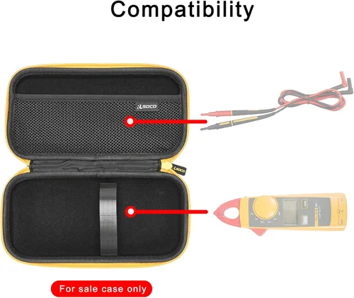 Miniatura 4 de RLSOCO Estuche rígido para medidor de abrazadera Fluke 362 True-rms AC DC Diseño compacto con cremallera YKK y protección contra arañazos
