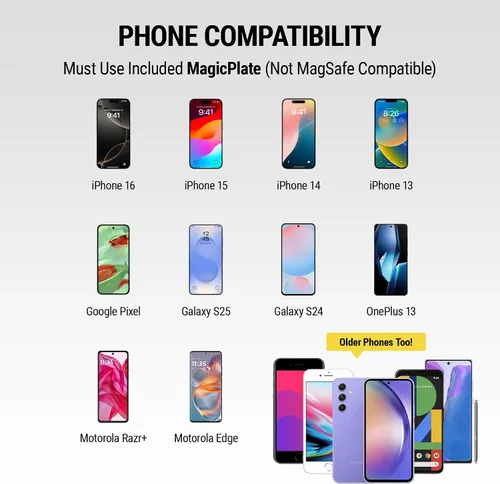 Miniatura 11 de Scosche Soporte de Teléfono para Portavasos de Automóvil, Soporte Magnético para Teléfono Celular con Cuello Ajustable y Rotación de 360°, Soporte