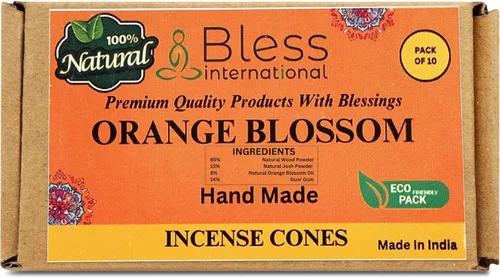Miniatura 12 de Bless International Conos de incienso 100% naturales de lavanda hechos a mano, sumergidos a mano, libres de químicos orgánicos para purificación