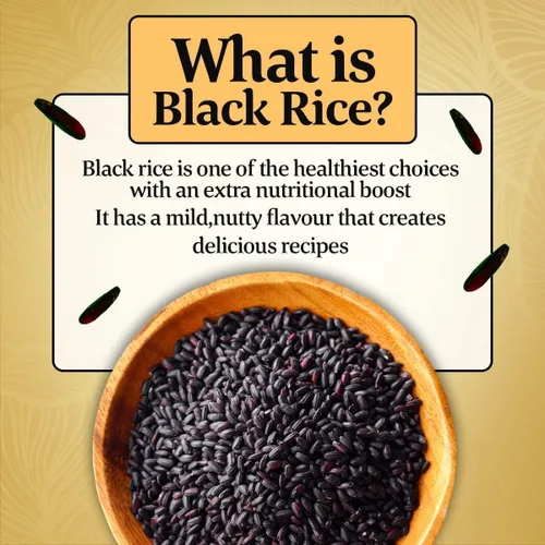 Miniatura 4 de Daawat Black Rice Immuno Plus Arroz negro de grano entero rico en antioxidantes Superalimento sin gluten Alto en fibra, bajo en grasa 1 kg