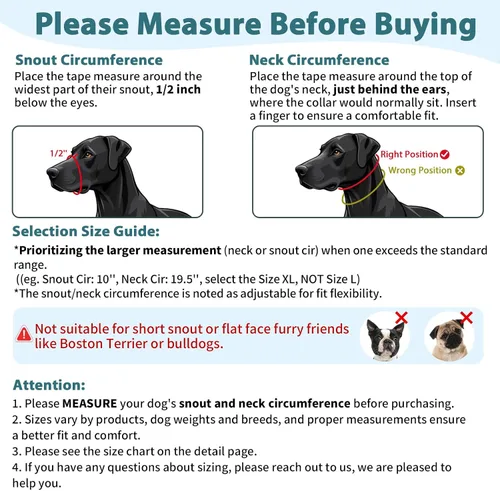 Miniatura 4 de BARKLESS Collar resistente sin tirones para perros medianos y grandes, suave y reflectante con enlace de seguridad, correa de bozal de entrenamiento