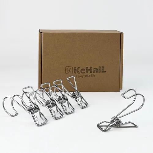 Miniatura 7 de 50 clips de gancho de acero inoxidable 304, clips universales para colgar en exhibiciones de fotos, mantel y toalla