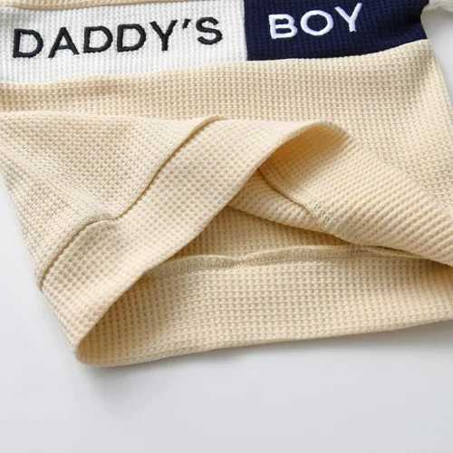 Miniatura 5 de Conjunto de 2 piezas de sudadera con estampado de letras de manga larga y pantalones para bebé niño