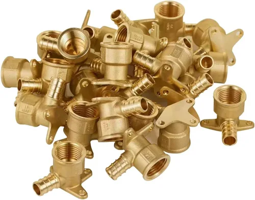Miniatura 9 de EFIELD Pex - Codo de oreja caída, latón (1/2 pulgada x 1/2 pulgada) hembra NPT, ASTM F1807 (PEX1807159) (paquete de 10)