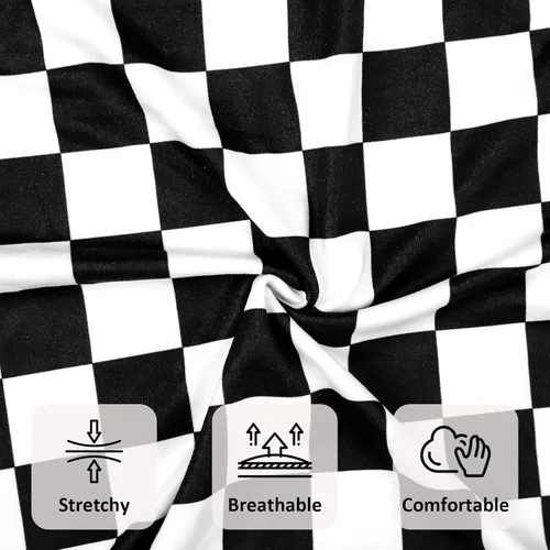 Miniatura 2 de DILIMI Funda de almohada de lactancia y funda para tumbona de recién nacido, funda suave y cómoda para bebés, niñas y niños, cuadros negros, tumbona
