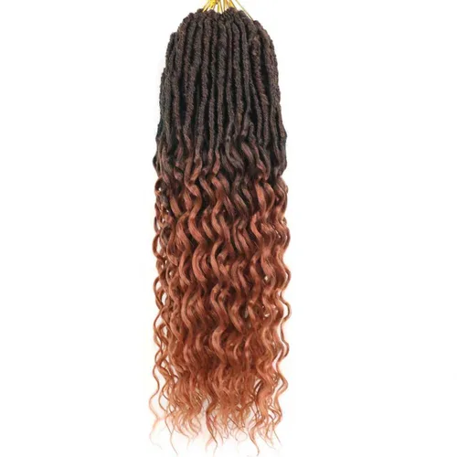 Miniatura 32 de Cabello de ganchillo para mujeres negras Goddess Locs de 14 pulgadas 8 paquetes 613 Locs falsos suaves preenganchados trenzas de ganchillo cabello