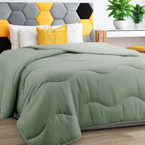 Miniatura 12 de MEELUS Edredón ligero refrescante negro, relleno de edredón para todas las estaciones, transpirable tamaño Queen, ropa de cama de verano, edredón