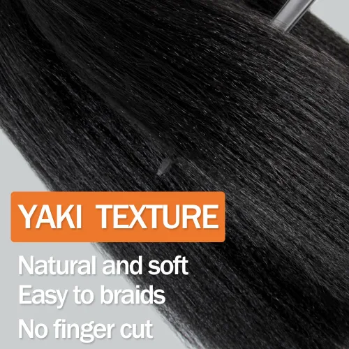Miniatura 4 de Cabello trenzado preestirado de 10 pulgadas, 4 paquetes, extensiones de cabello corto para trenzas, cabello sintético preestirado #1 (negro azabache)