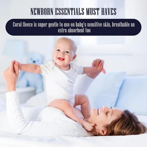Miniatura 27 de Paquete de 8 paños para eructos súper suaves para bebé, paños para bebé, ultra absorbentes, grandes, para recién nacidos, para niños y niñas, trapos