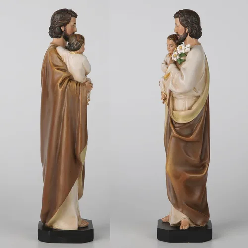 Miniatura 5 de BC Católica Estatua de San José y el Niño Jesús, Figura de Santo Católico, Regalo Religioso para el Día del Padre, Decoración Inspiradora
