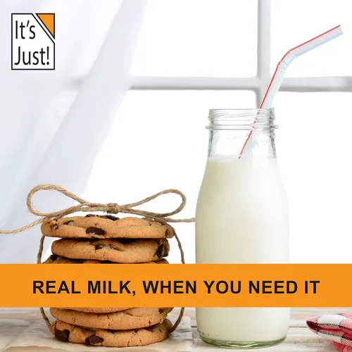 Miniatura 4 de It's Just - Leche entera en polvo, 2 libras, sin hormonas rBST/rBGH, estable en estante, solo añadir agua, fabricada en EE. UU, leche en polvo seca