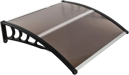 Miniatura 14 de Toldo para puerta de patio, cubierta de policarbonato para puerta delantera al aire libre, protección UV, lluvia, nieve, luz solar, hoja hueca