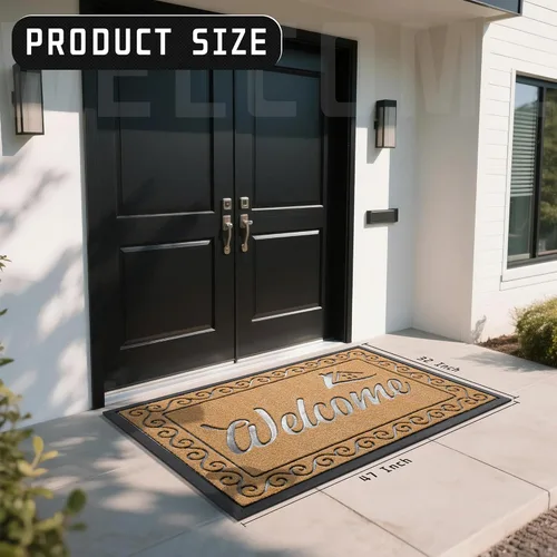 Miniatura 3 de Yimobra Tapete de Bienvenida, Tapetes de Puerta Resistentes y Duraderos para Entrada del Hogar Exterior Interior, Tapete Delantero para Patio