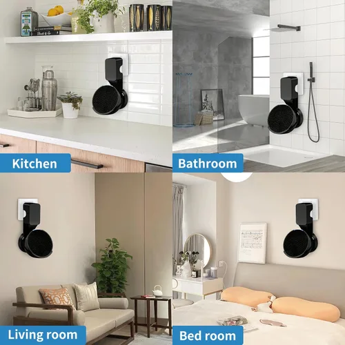 Miniatura 7 de ZUOLACO Wall Mount Holder for Echo Pop, Outlet Hanger Stand for Echo Pop, Built-in Cable Management, Black