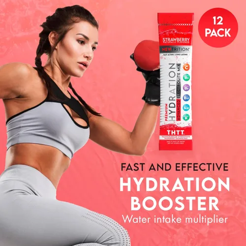 Miniatura 3 de Polvo de hidratación, paquetes de polvo de electrolitos, paquetes hidratantes con sabor natural para agua, electrolitos hidratantes de acción rápida