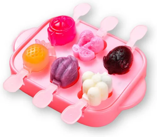 Miniatura 9 de Moldes de paletas de 6 piezas, moldes para paletas de hielo, molde de silicona sin BPA, para helados, pequeño, para congelador, hecho en casa