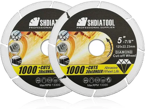 Miniatura 19 de SHDIATOOL Disco de corte de metal de diamante de 4 pulgadas para tubo de acero Ángulo de barras de refuerzo de hierro Hoja de rueda de corte soldada