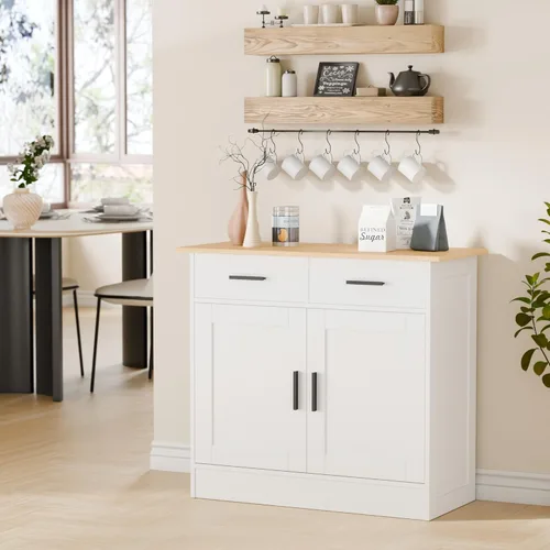 Miniatura 2 de Gabinete de buffet con almacenamiento – Buffets y aparadores Armario de almacenamiento de cocina, mesa consola de madera mesa de café bar armarios