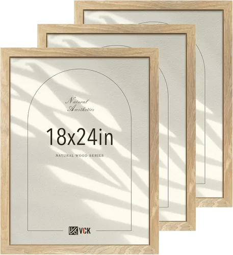 Miniatura 58 de VCK Juego de 3 portarretratos de madera negra de 8 x 10 pulgadas con exclusiva veta de madera, marco para el hogar, estudio y galería, mesa o colgar