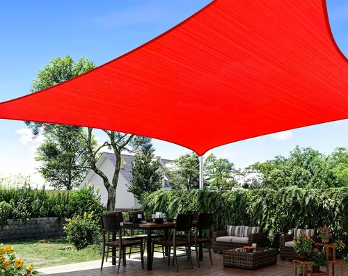 Miniatura 25 de Toldo Quictent de polietileno de alta densidad, 6.53 oz/m², rectangular, para exteriores, 98 % protección UV, kit de herramientas, sombra para patio