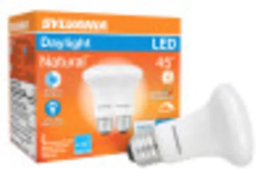 Sylvania - Bombilla LED TruWave Natural Series R20, equivalente a 50 W, eficiente 5 W, base media, regulable esmerilada 5000 K, luz diurna, paquete