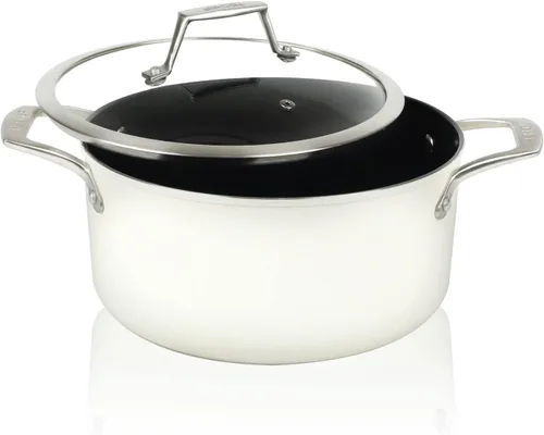 Miniatura 2 de TeChef Collection Olla de cerámica antiadherente de 5 cuartos de galón con tapa de vidrio, no tóxica, no tóxica, libre de PFAS, PFOA, PTFE