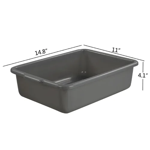 Miniatura 2 de Teyyvn Caja de plástico para autobús/utilidad, caja de transporte de lavabo comercial, paquete de 4