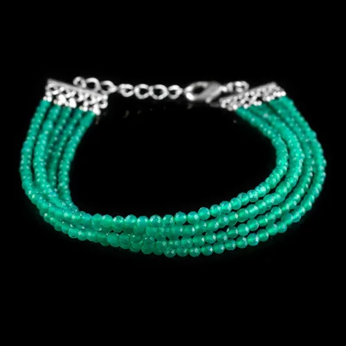 Miniatura 19 de Pulsera de piedras preciosas naturales, cuentas microfacetadas de 5 hebras, piedra energética, cristales curativos, chapado en plata, ajustable