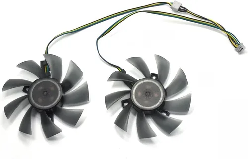Miniatura 2 de Ventilador de tarjeta gráfica de dos rodamientos de bolas DIY 3.346 in de diámetro 1.575x1.575x1.575 in ventilador de refrigeración para MSI 1 par