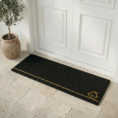Miniatura 17 de Fab Habitat Felpudo extra grueso, tejido a mano, duradero, fibra de coco natural, entrada, puerta delantera, porche, patio, pájaros en rama, gris