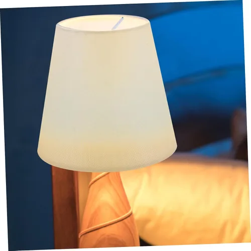 Miniatura 9 de CALLARON Lámpara pequeña de tela con clip para lámpara de mesa de pared (beige) Pantalla de tela para luz de mesa
