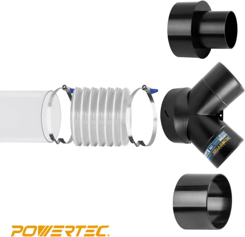 Miniatura 6 de POWERTEC Abrazadera de manguera de doble alambre de 2-1/2 pulgadas con perno, 10 abrazaderas de manguera ajustables para colector de polvo, manguera