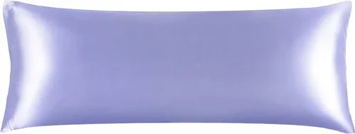 Miniatura 149 de Bedelite Funda de almohada de satén para el cuerpo, súper suave y refrescante, para el cabello y la piel, transpirable, sedosa y larga, 20 x 54 Rosa