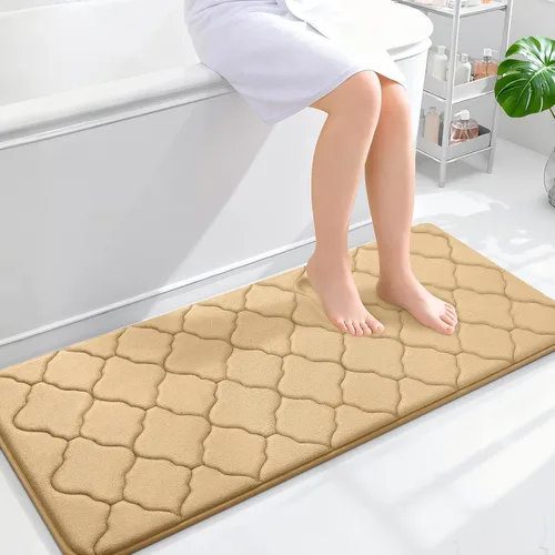 Miniatura 307 de OLANLY Alfombra de Baño de Espuma Viscoelástica de 24 x 16 pulgadas, Ultra Suave y Absorbente, Alfombras de Baño Antideslizantes, Cómodas, Lavables