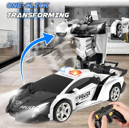 Miniatura 3 de Auto a control remoto transformable - Autos RC, transformación con un botón, rotación de 360°, derrape, 2.4GHz 1:18 escala, regalo para niños de 4-6