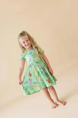 Miniatura 33 de Posh Peanut - Vestidos para niñas – Vestido suave para niña hecho con viscosa de bambú – Vestidos de otoño, primavera y verano para niñas