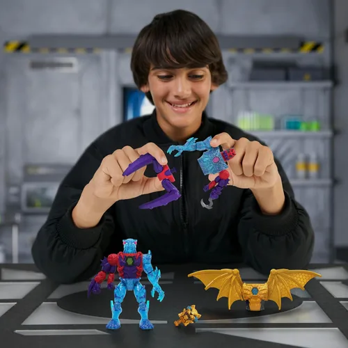 Miniatura 4 de MrBeast Lab Paquete Múltiple de Híbridos, Revela Diferentes Partes Híbridas para Crear 2 Figuras de Acción de Mezclar y Combinar, Más Partes