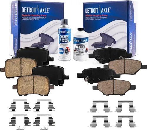 Miniatura 122 de Detroit Axle - Pastillas de freno traseras para Honda Odyssey 2011-2017 Pilot 2007-2013 MDX 2010-2013 ZDX 2010-2013 Pastillas de freno de cerámica