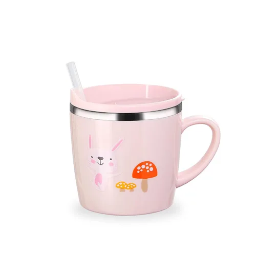 Miniatura 7 de Tazas Vasos para Bebés y Niños Pequeños Taza con Boquilla de Aprendizaje Entrenadora para Leche Café Chocolate Caliente Taza Entrenadora con Pajita