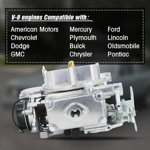Miniatura 3 de Carburador Street Warrior - 600 CFM FR-80457SA de alto rendimiento, perfecto para American Motors, Chevrolet, Dodge, GMC, Mercury, Plymouth, Buick